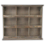 27" Dark Brown Solid Wood Wall Mounted Display Stand