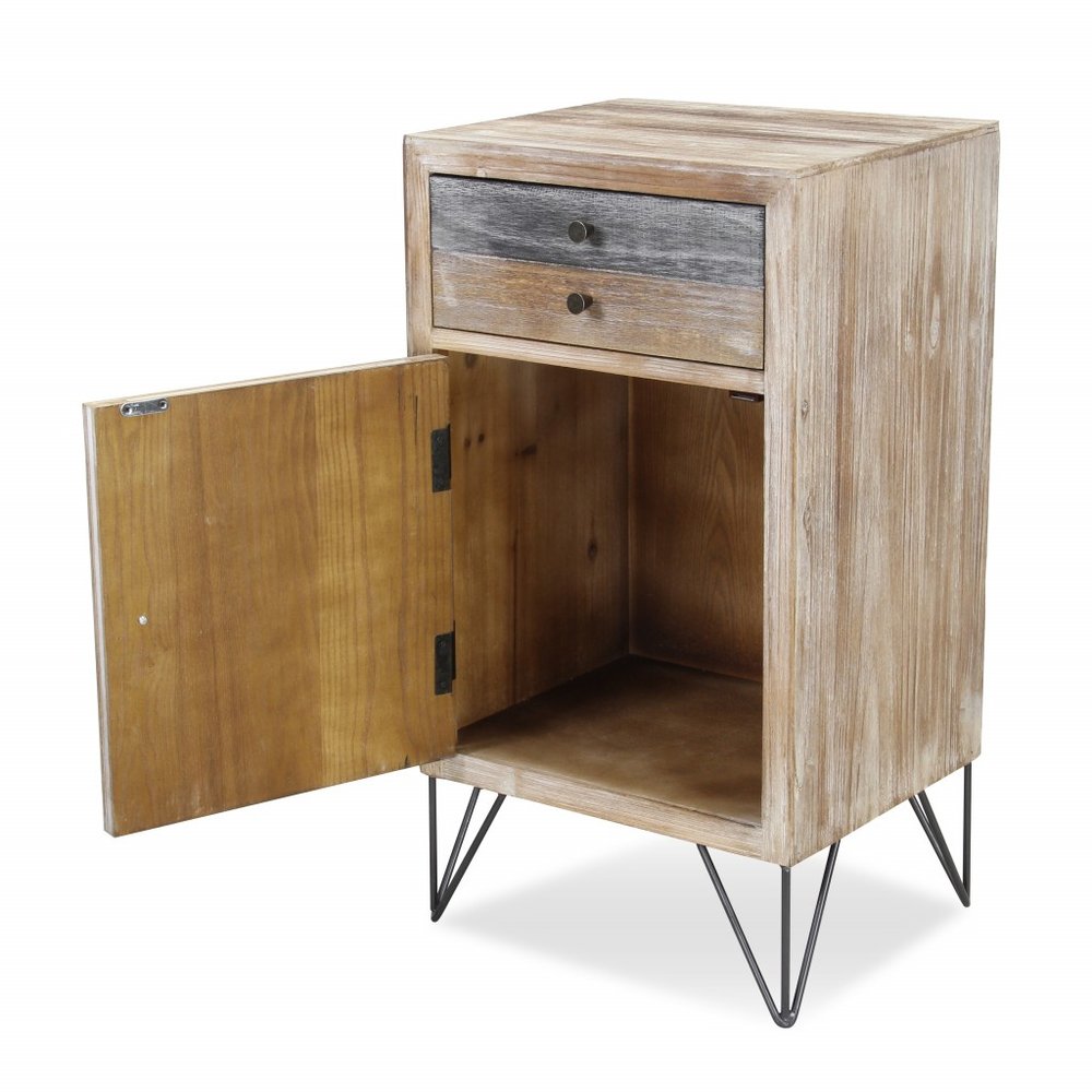 32" Brown Wood End Table