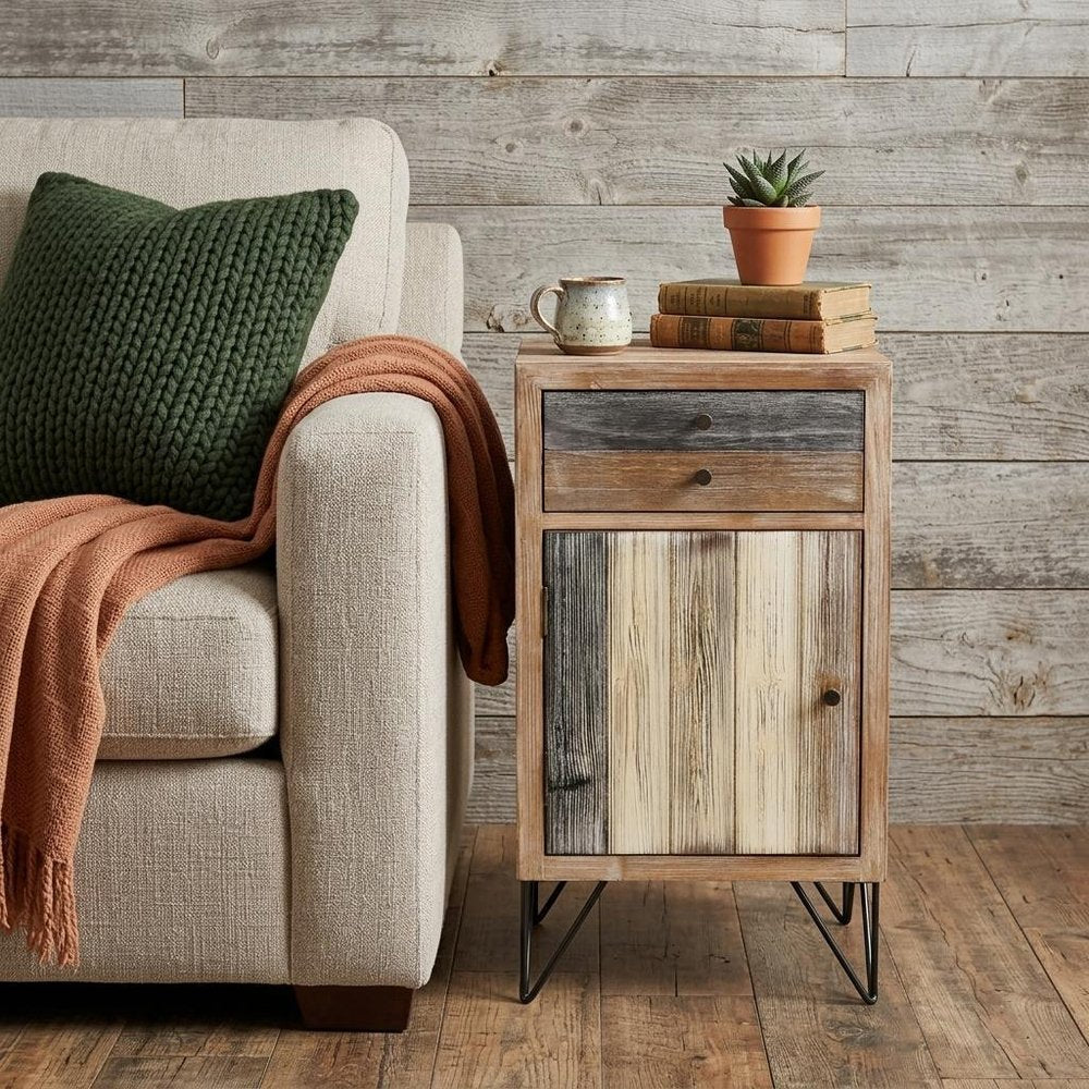 32" Brown Wood End Table
