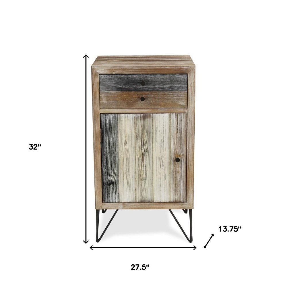 32" Brown Wood End Table