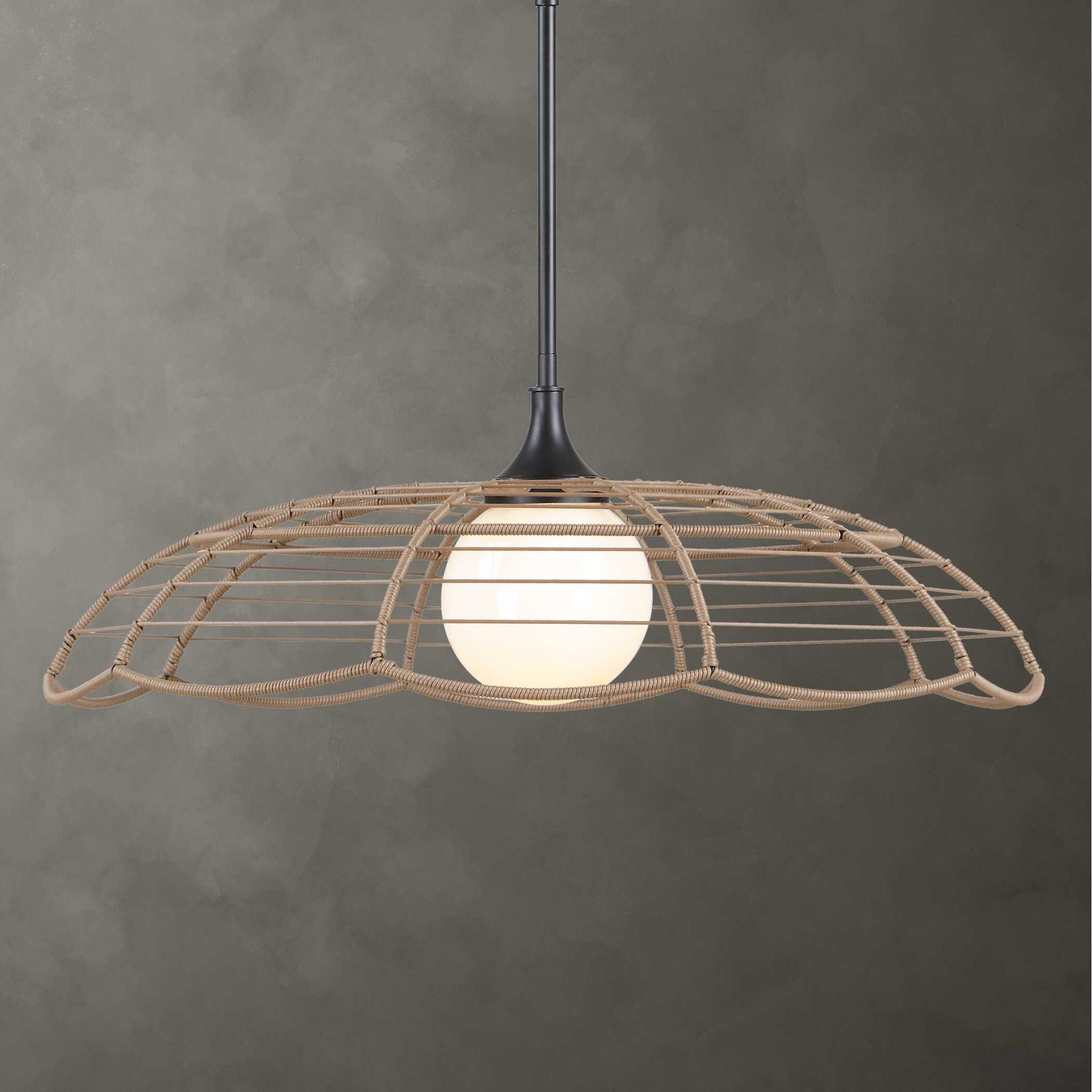 Lakeside - Indoor-Outdoor 1 Light Pendant - Black