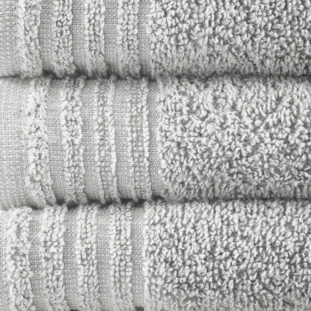 Big Bundle - Quick Dry 12 Piece Bath Towel Set - Silver