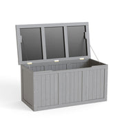 Outdoor Deck Box, Storage With Seat & Table Top