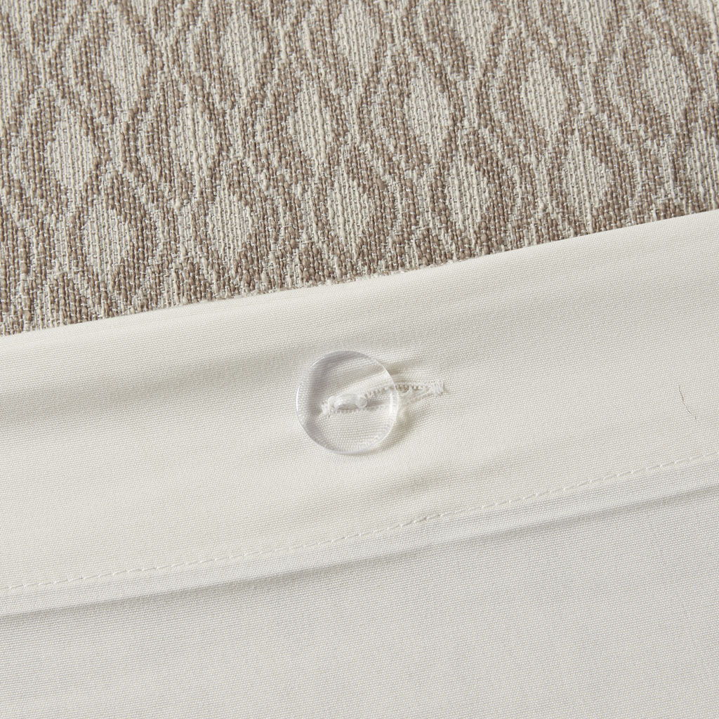 Grace - 8 Piece Geometric Comforter Set - Taupe