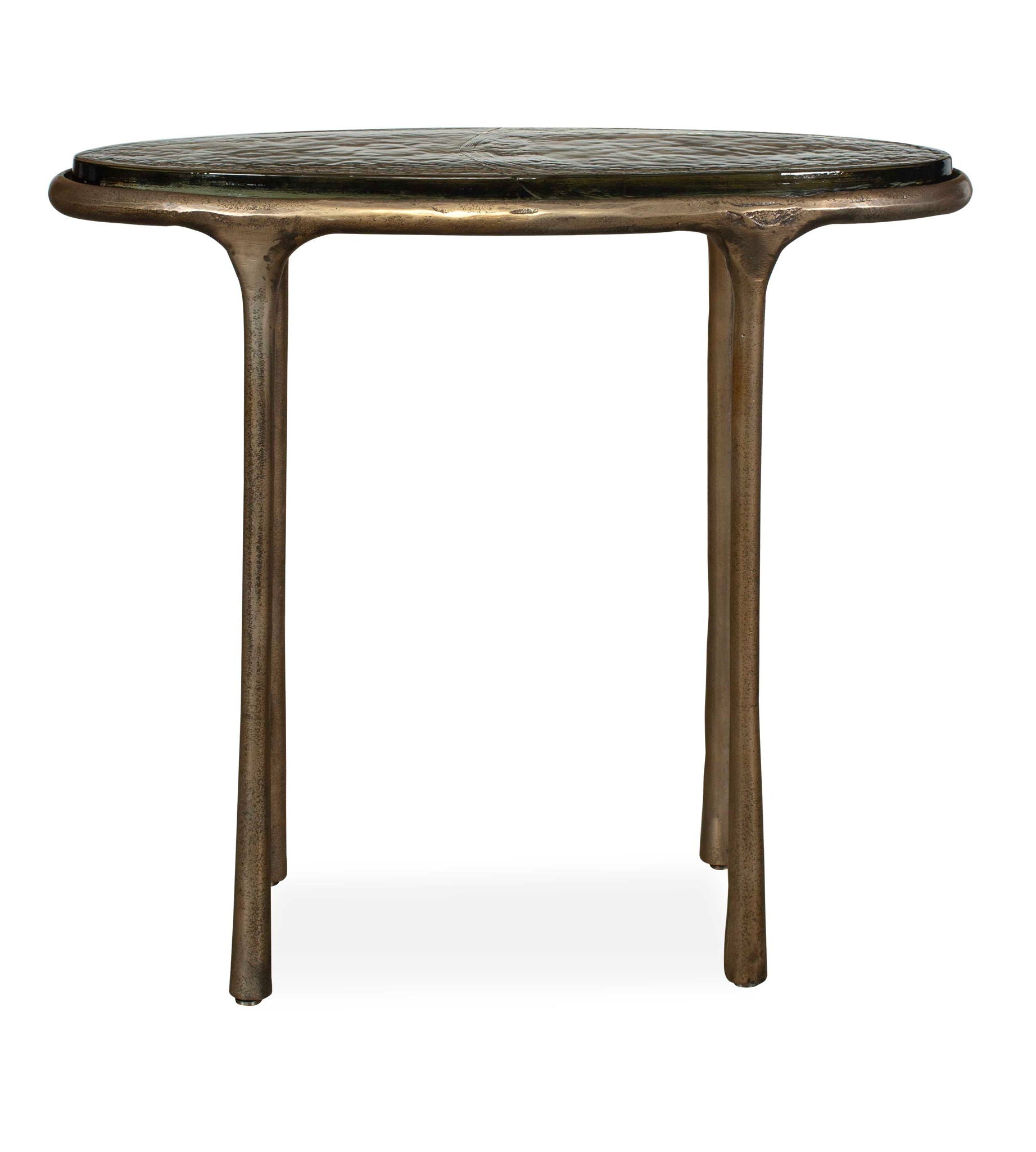 Ata - Oval Accent Table - Brass