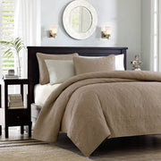Quebec - King Reversible Coverlet Set - Neutral