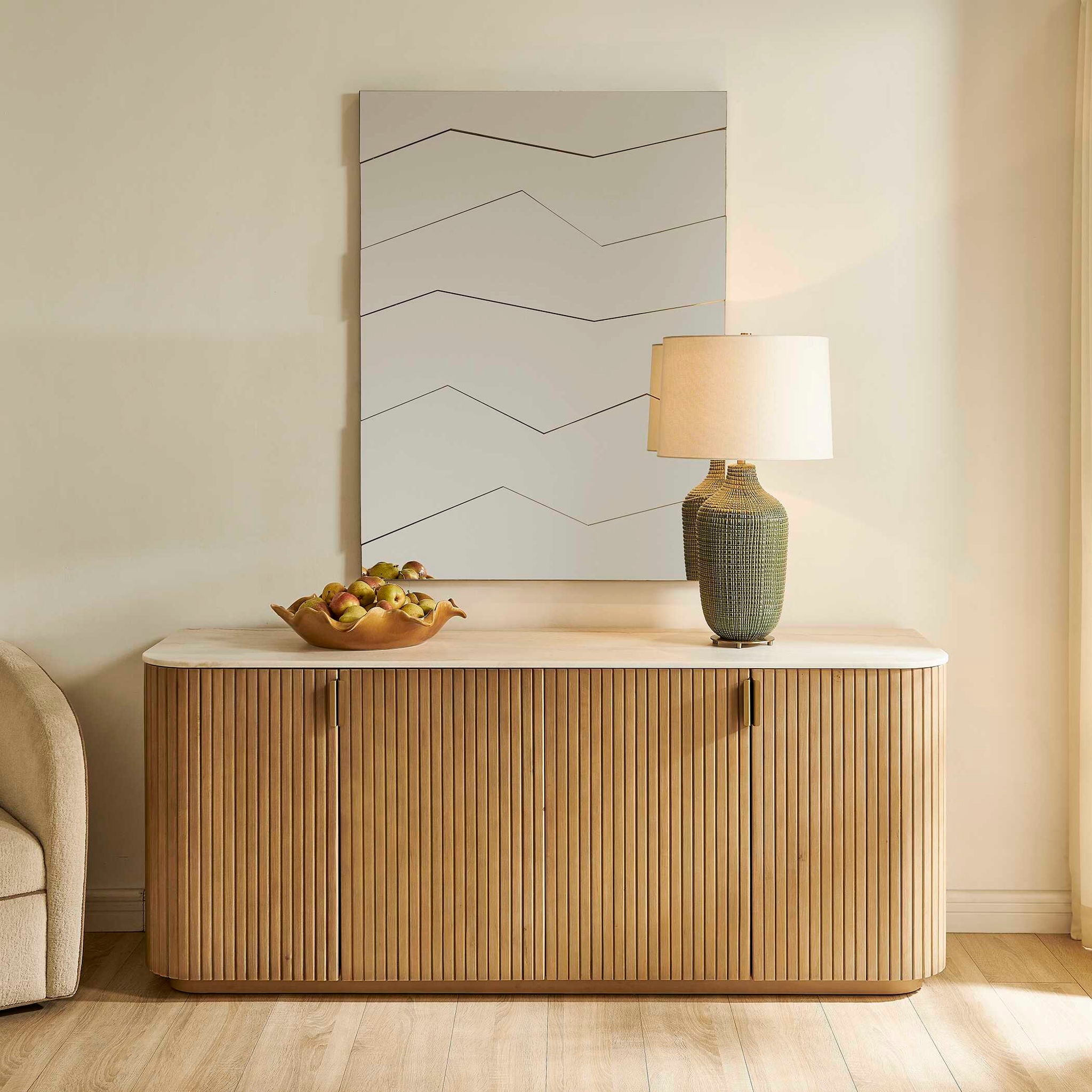Fracture - Segmented Panel Mirror - Gold