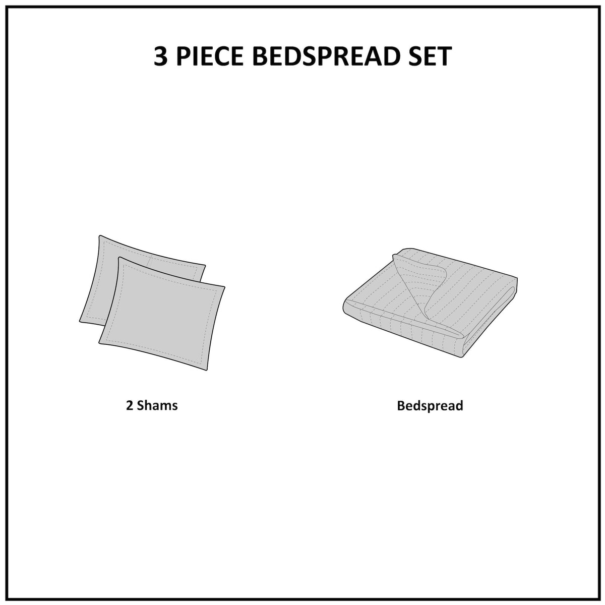 Sabrina - King 3 Piece Tufted Bedspread Set - Off White