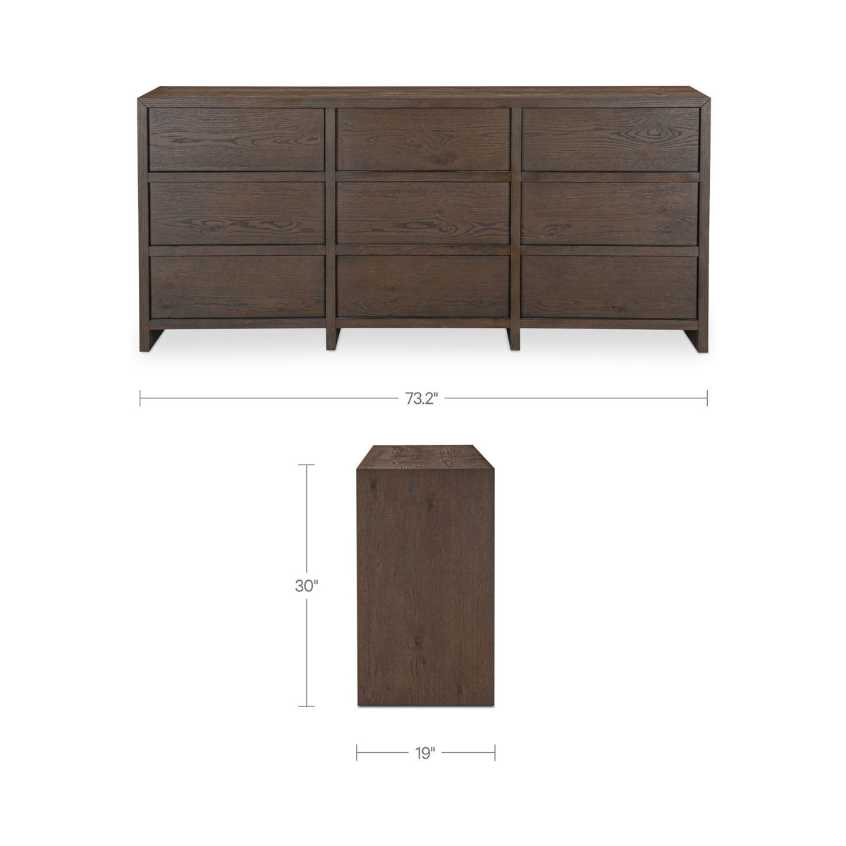 Jenson - 9 Drawer Dresser - Brown