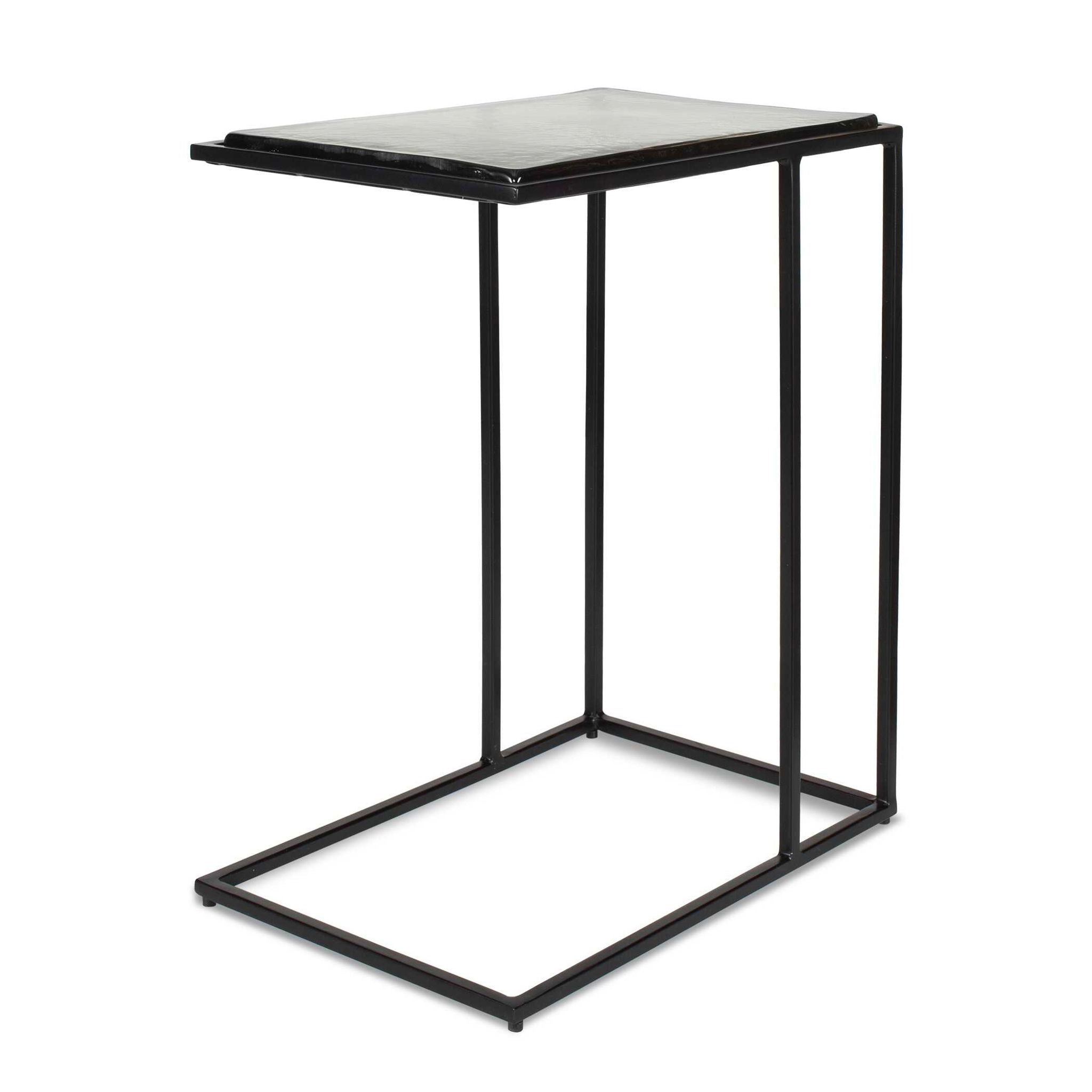Mateo - Glass Top Accent Table - Black