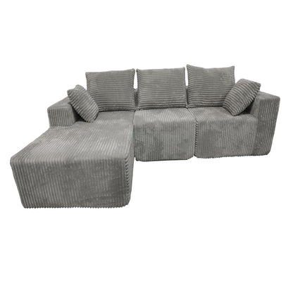 Corner Combination Sofa Sectional Couch With Soft Fabric