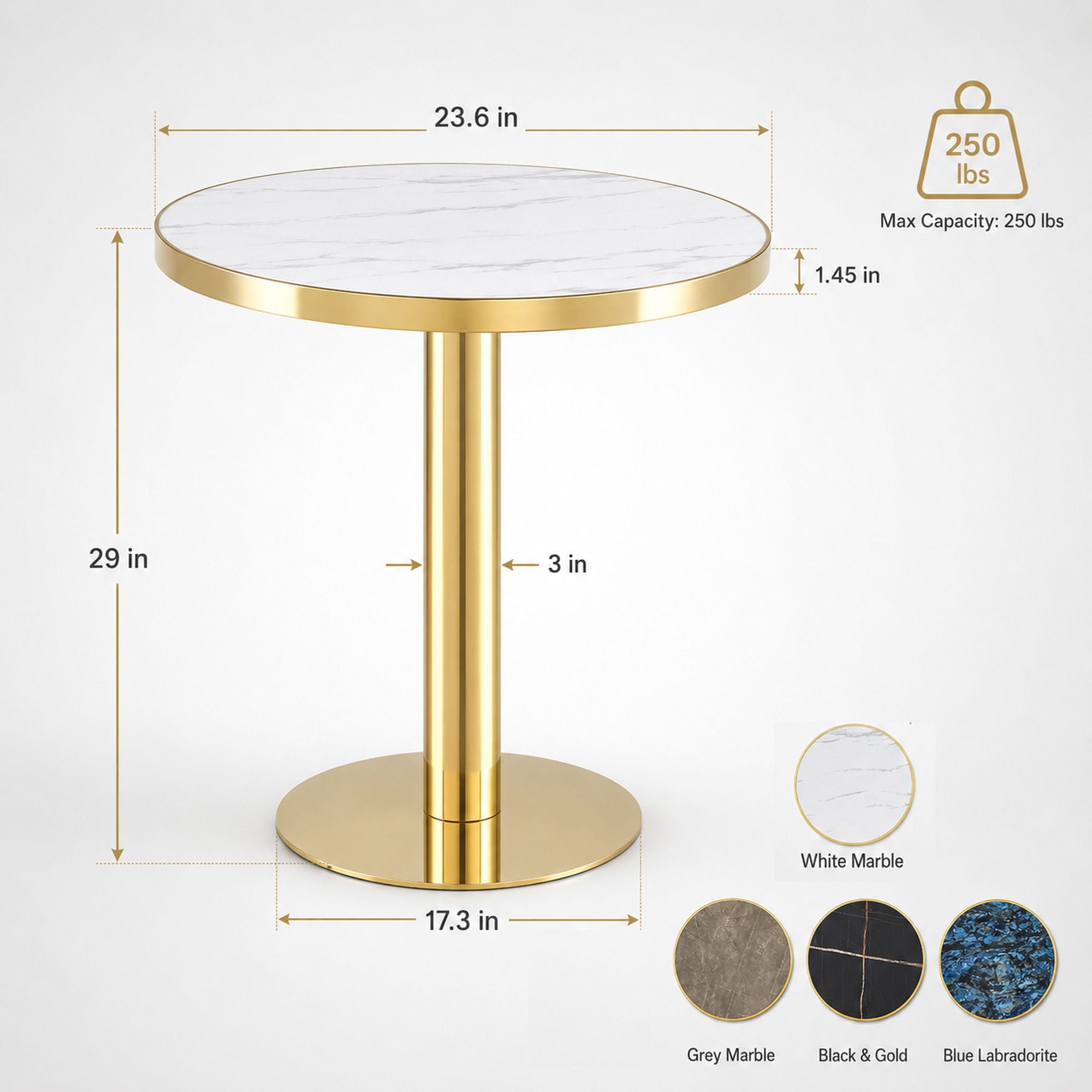 Modern Round Bistro Table