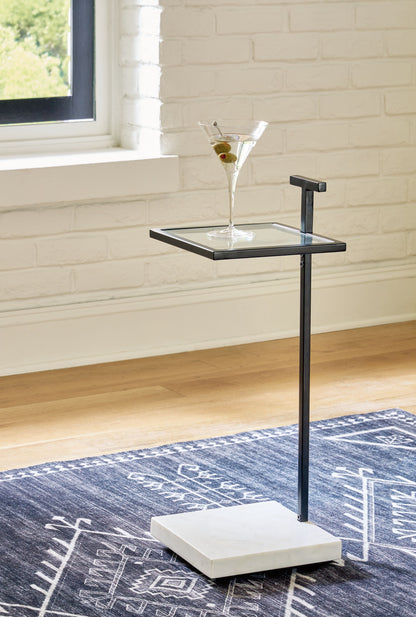 Mannill - Accent Table - Black / White