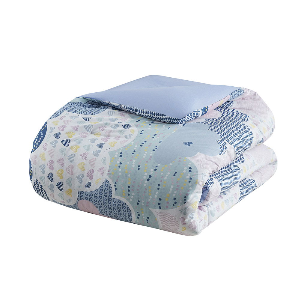Cloud - Printed Comforter Set - Blue