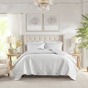 Versailles - 3 Piece King Gray Quilt Set - Gray