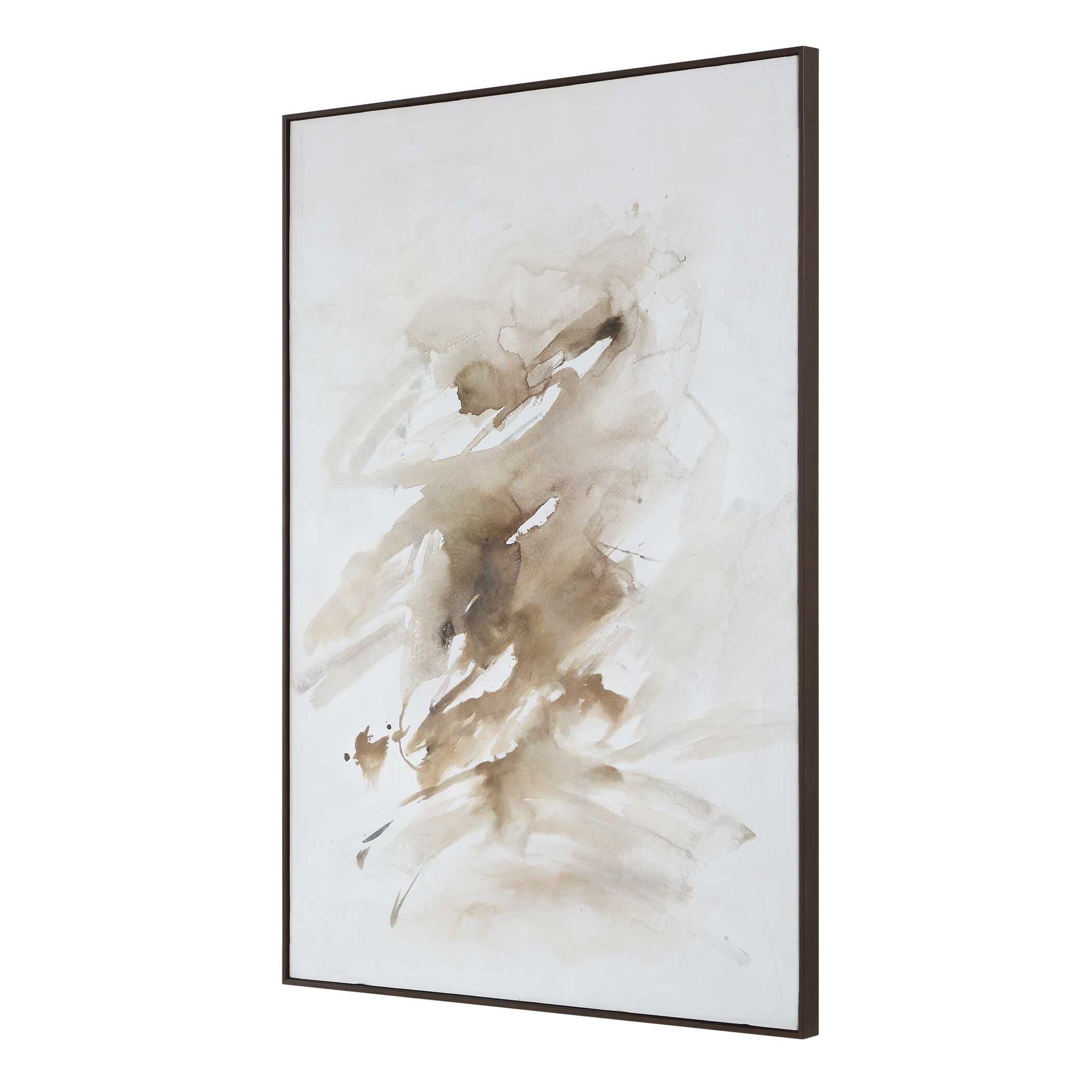 Still Moving - Abstract Painting - Brown / Gray / White