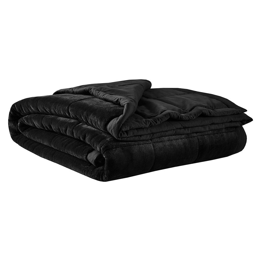 Coleman - Twin Reversible HeiQ Smart Temperature Down Alternative Blanket - Black