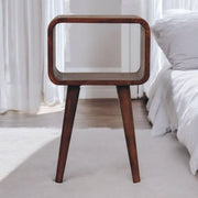 Mini Curved Open Nightstand - Caramel