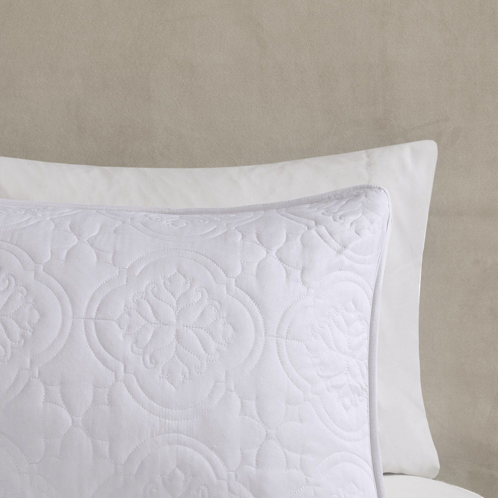 Oakley - 3 Piece Reversible Microfiber Bedspread Set - White