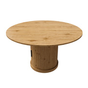 Extendable Oval Dining Table With 2 Tier Storage - Oak
