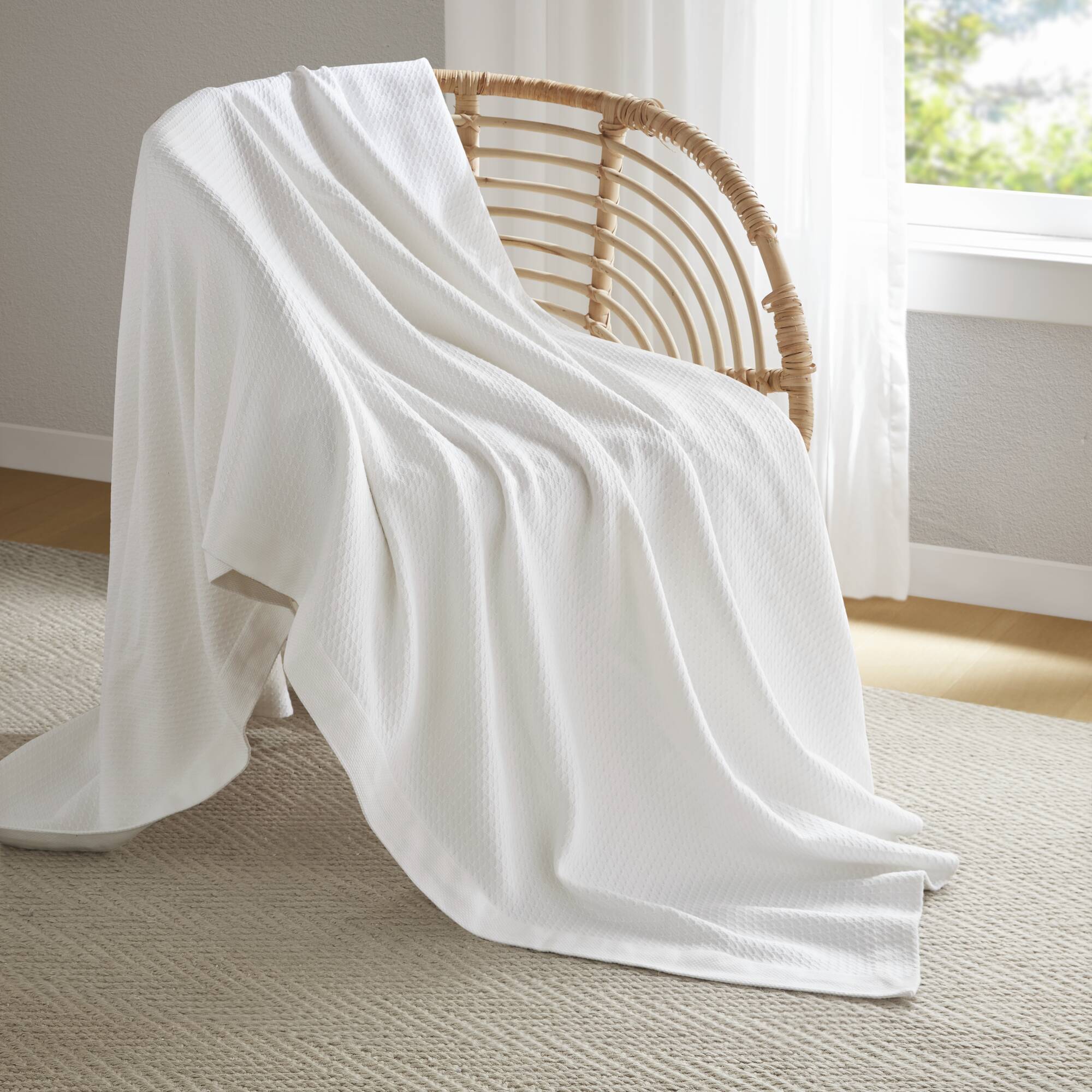 Egyptian Cotton - Twin Blanket - White
