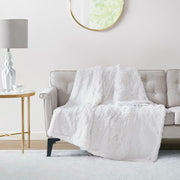 Malea - Shaggy Heated Throw - White