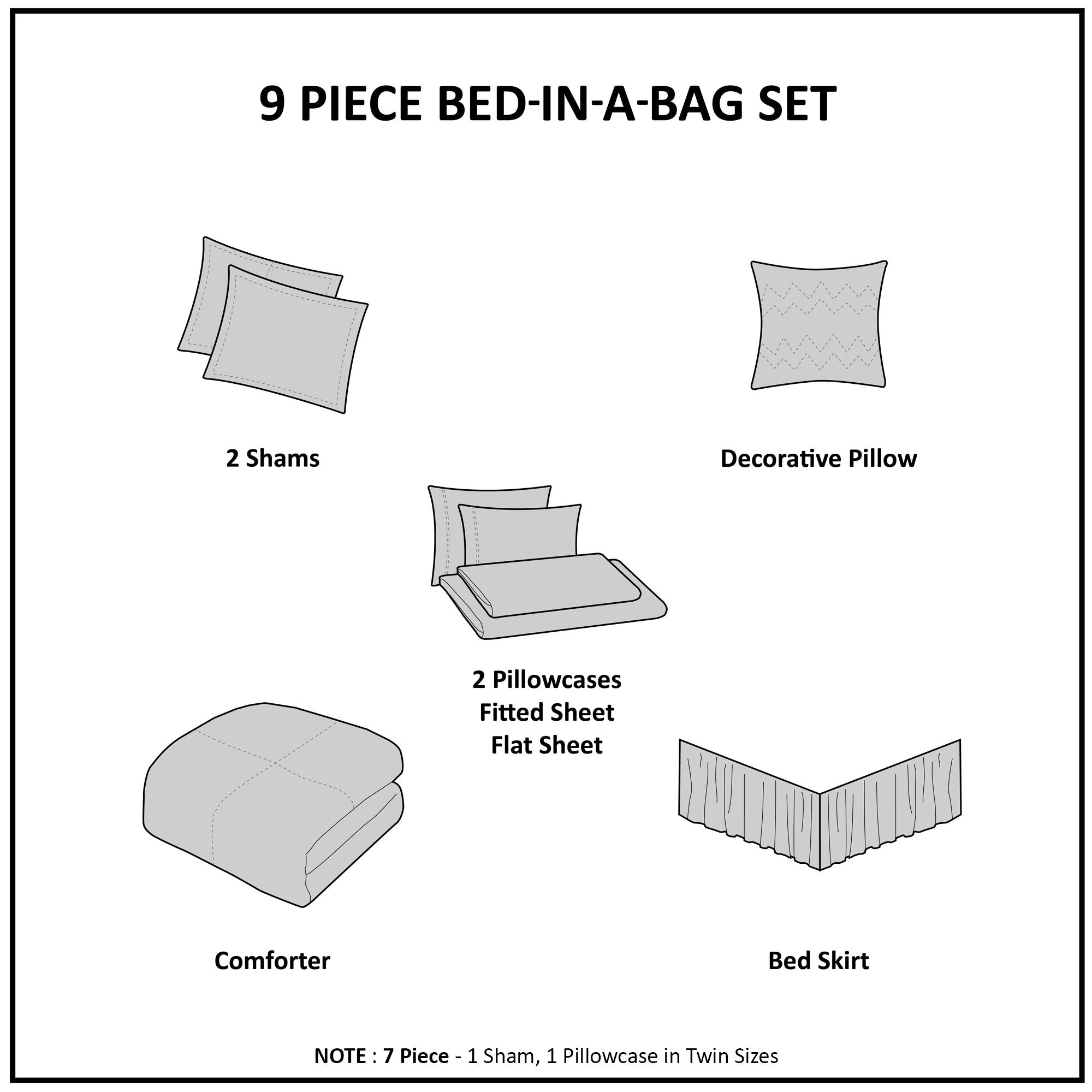 Maible - Complete Comforter And Sheet Set - Purple