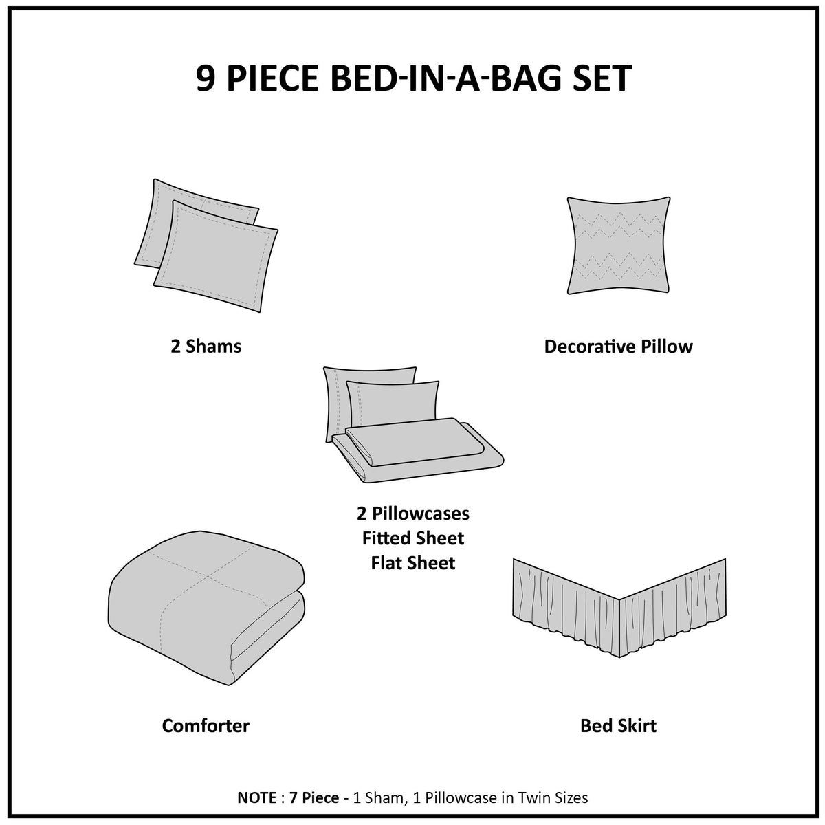 Maible - Twin Complete Comforter And Sheet Set - Purple