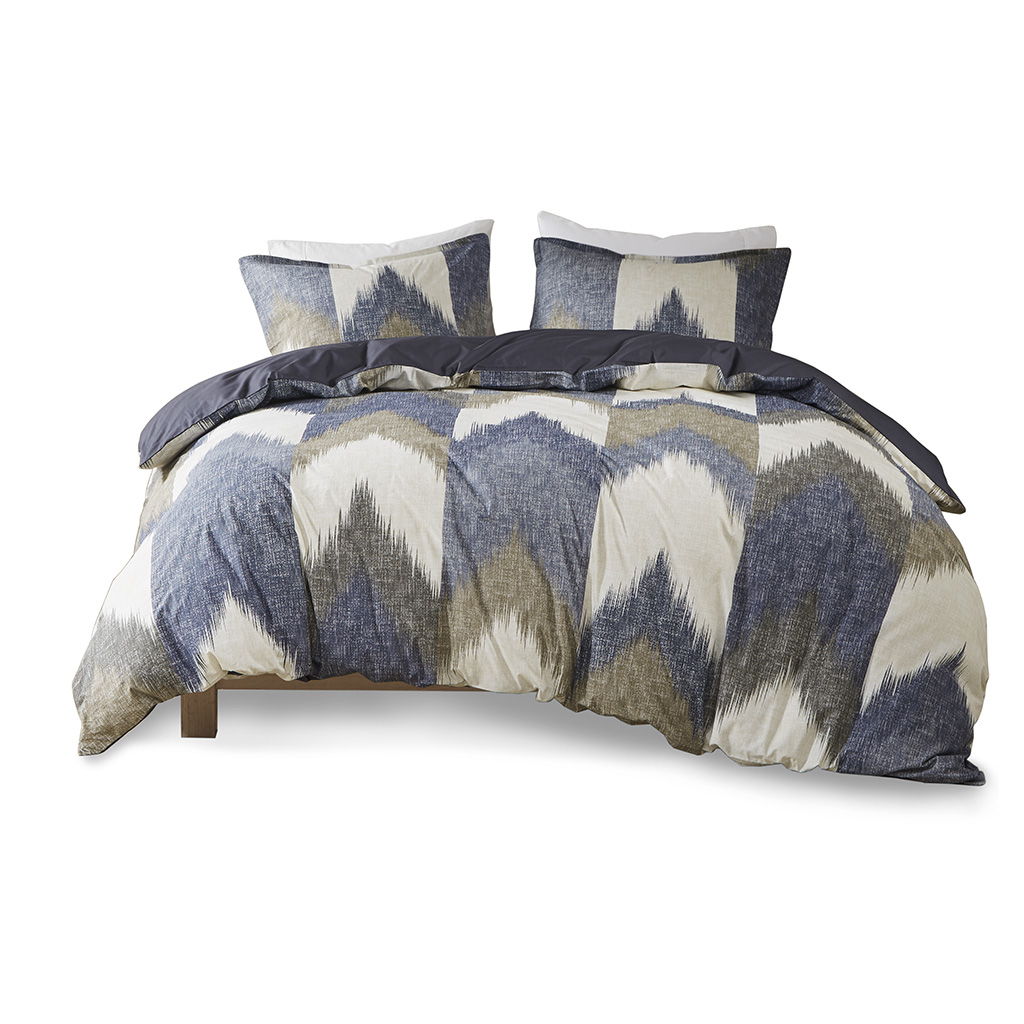 Alpine - King 3 Piece Duvet Cover Mini Set - Navy