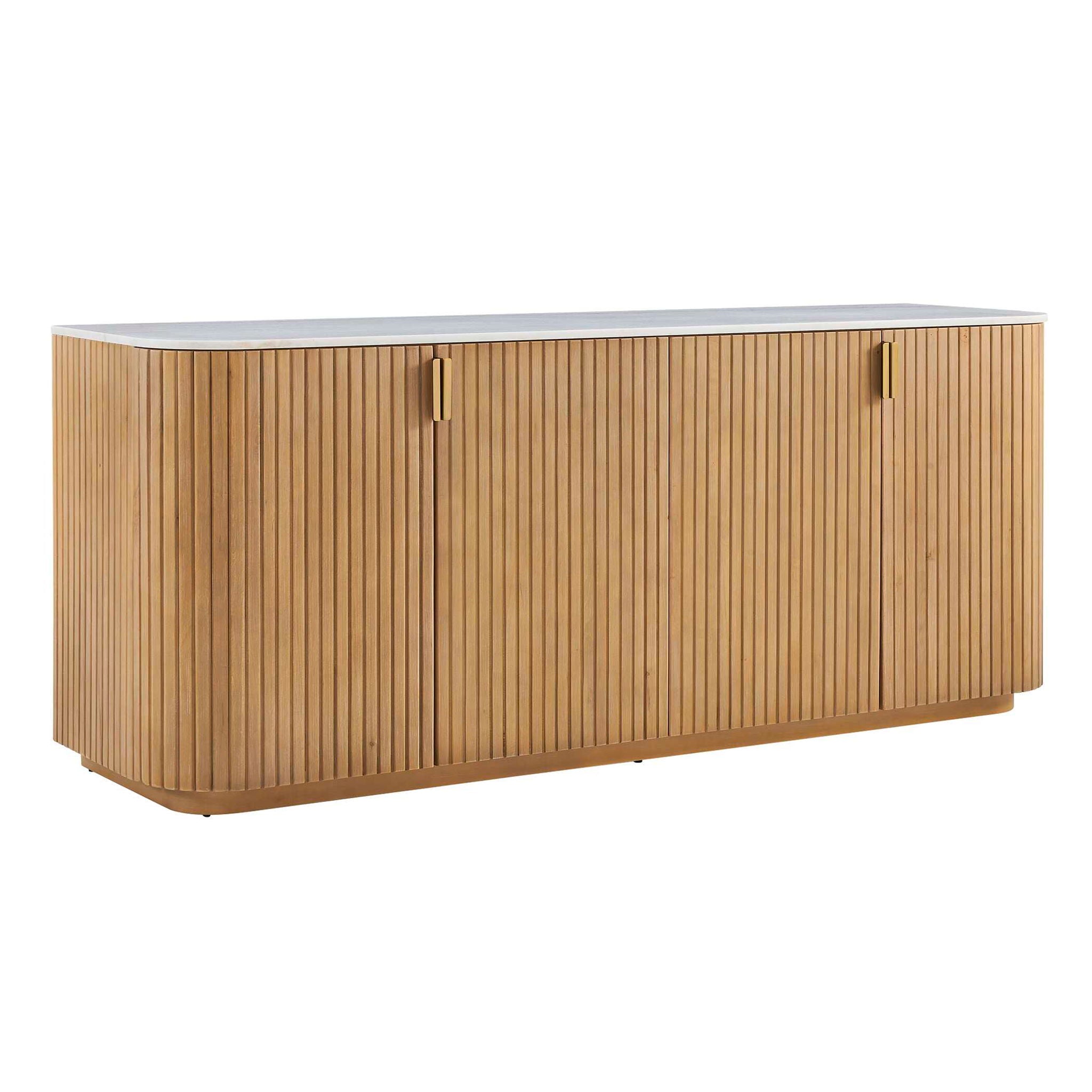 Arik - 4 Door Walnut Cabinet - Woodtone