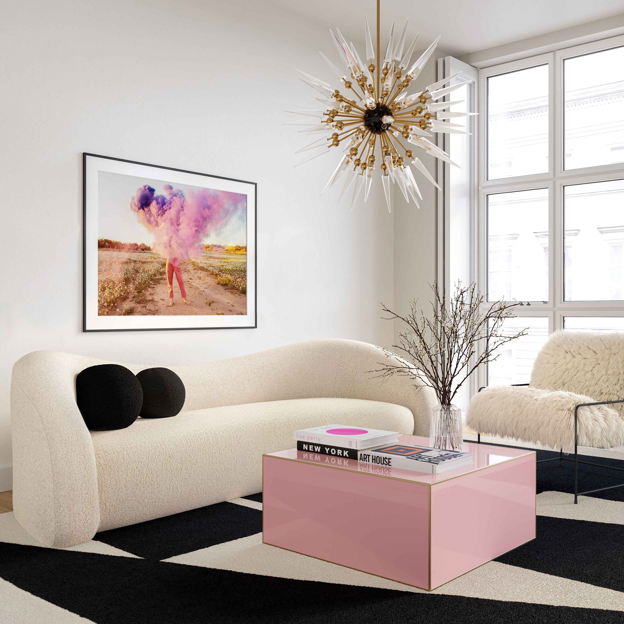 Leonie - Faux Shearling Sofa