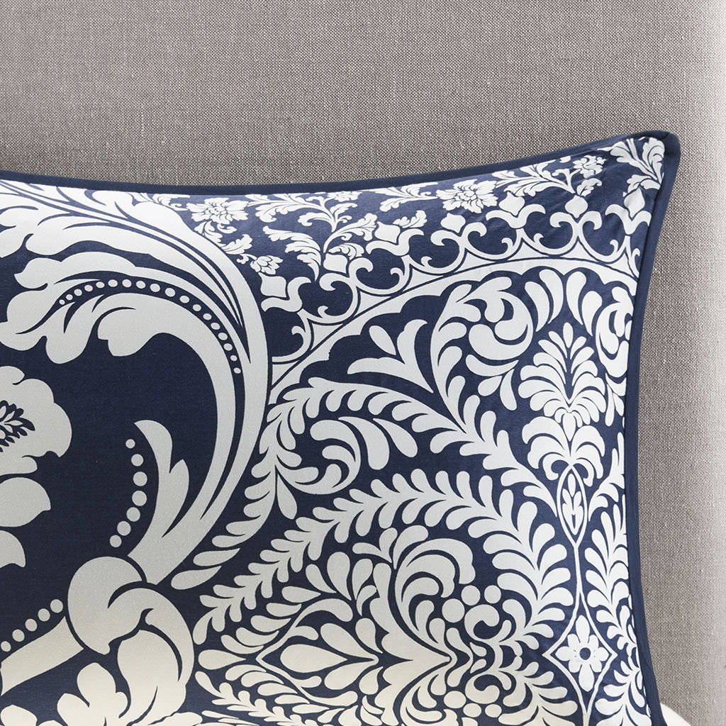 Vienna - 6 Piece Printed Duvet Cover Set - Indigo