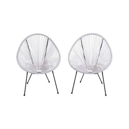 Modern Egg Shaped String Chairs (Set of 2)