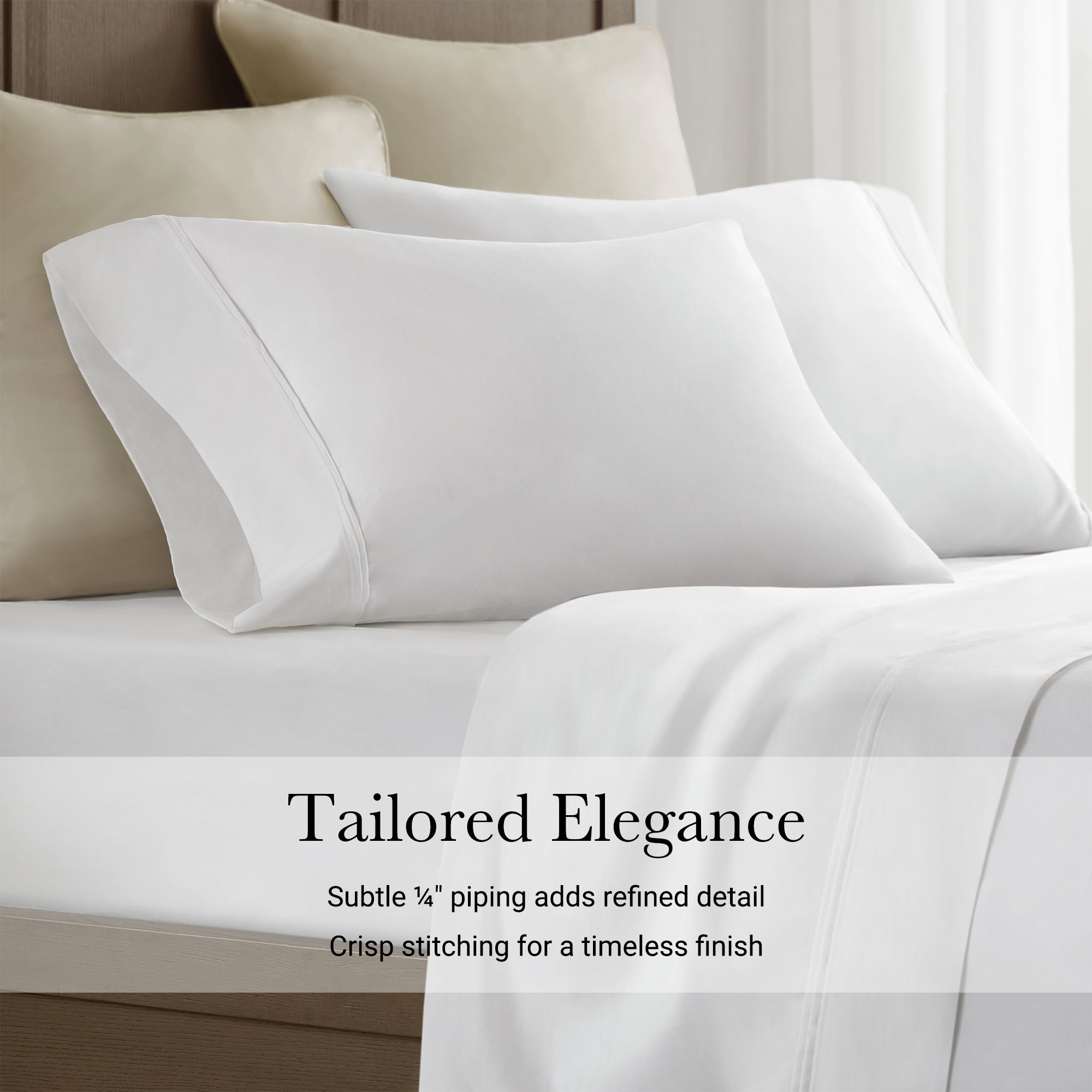 Queen Sateen Sheet Set - White