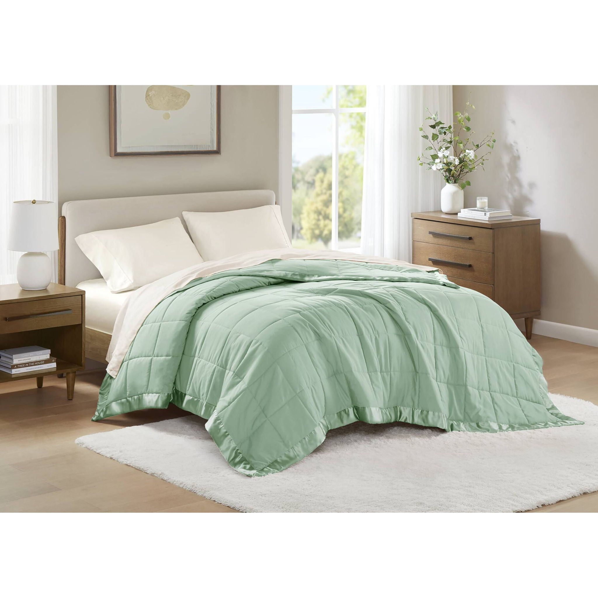 Windom - All Season Hypoallergenic Blanket With 3M Scotchgard - Seafoam