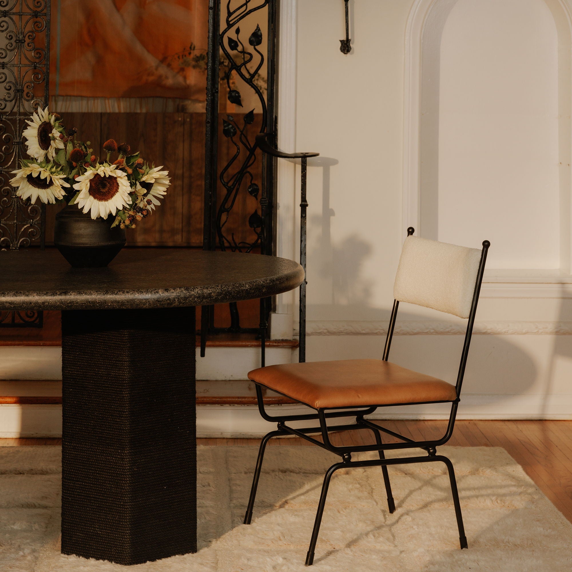 Posta - Dining Chair - Brown / Beige