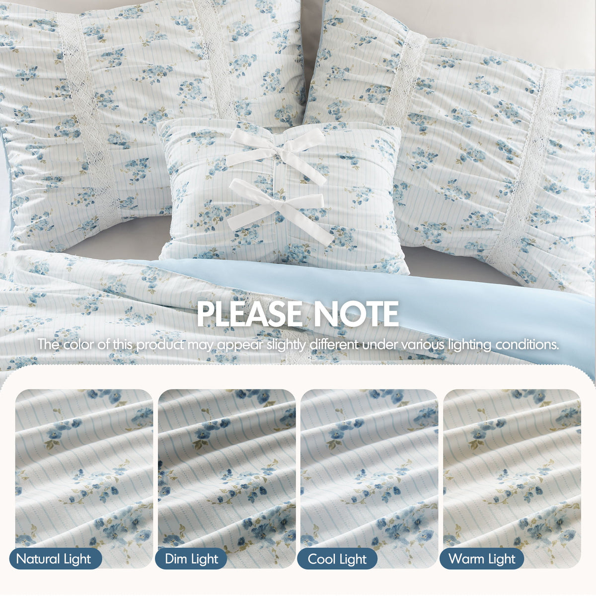 Anabelle - Twin Long Comforter Set - Blue
