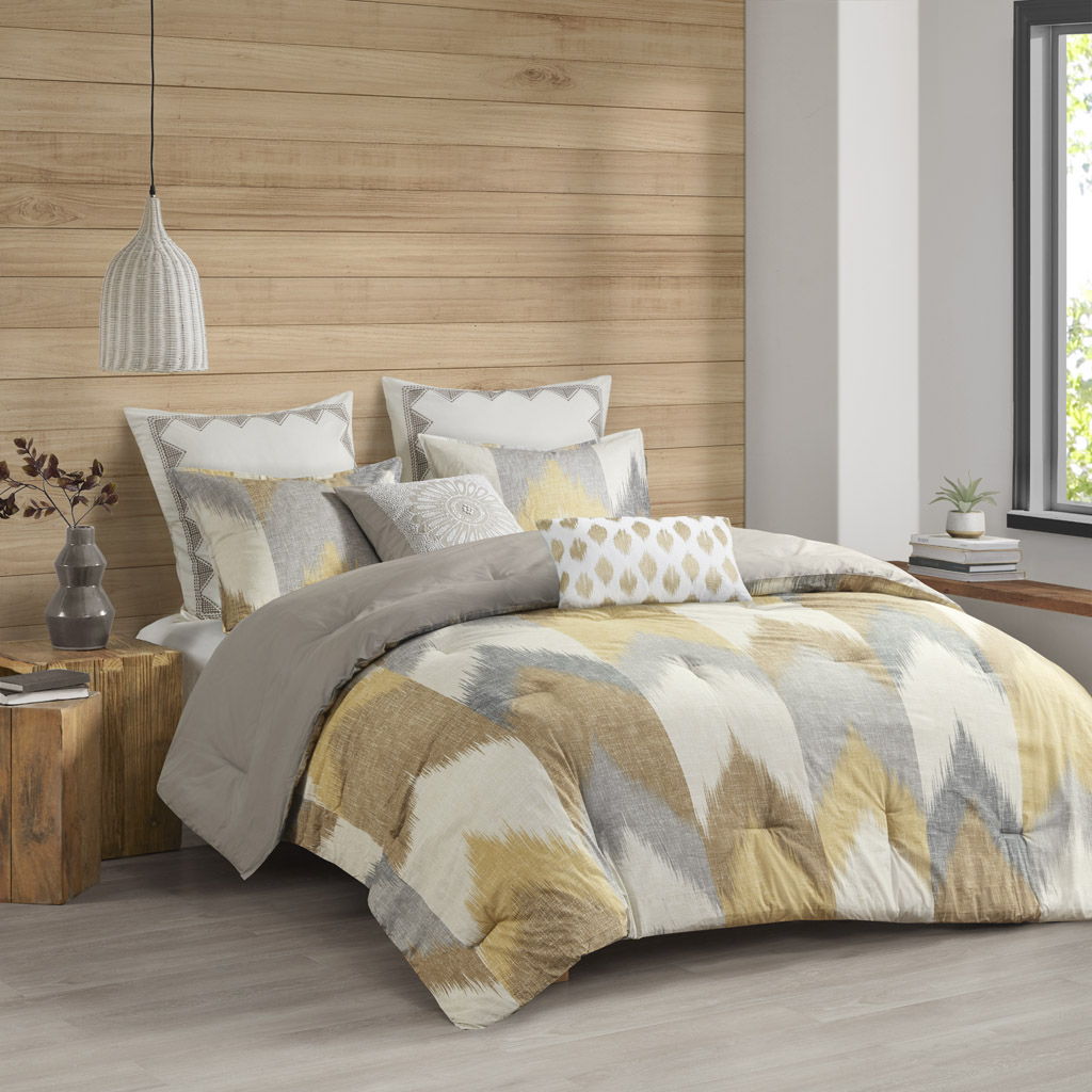 Alpine - King 3 Piece Comforter Mini Set - Yellow