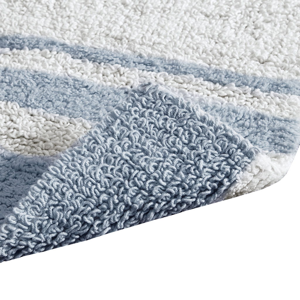 Spa Cotton - 27" x 45"Reversible Bath Rug - Blue