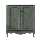 Vintage Bathroom Vanity With Ceramic Sink, Adjustable Shelves