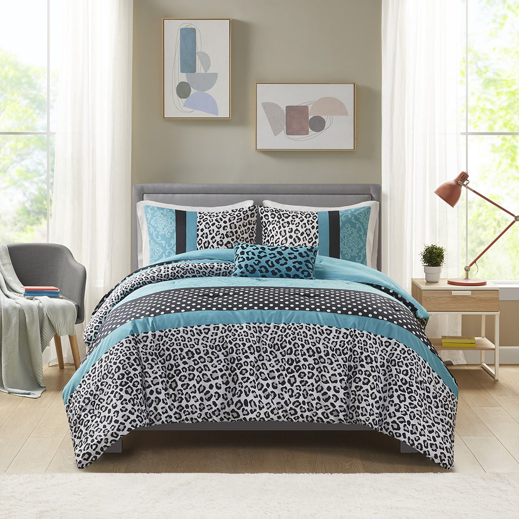 Chloe - King Comforter Set - Teal