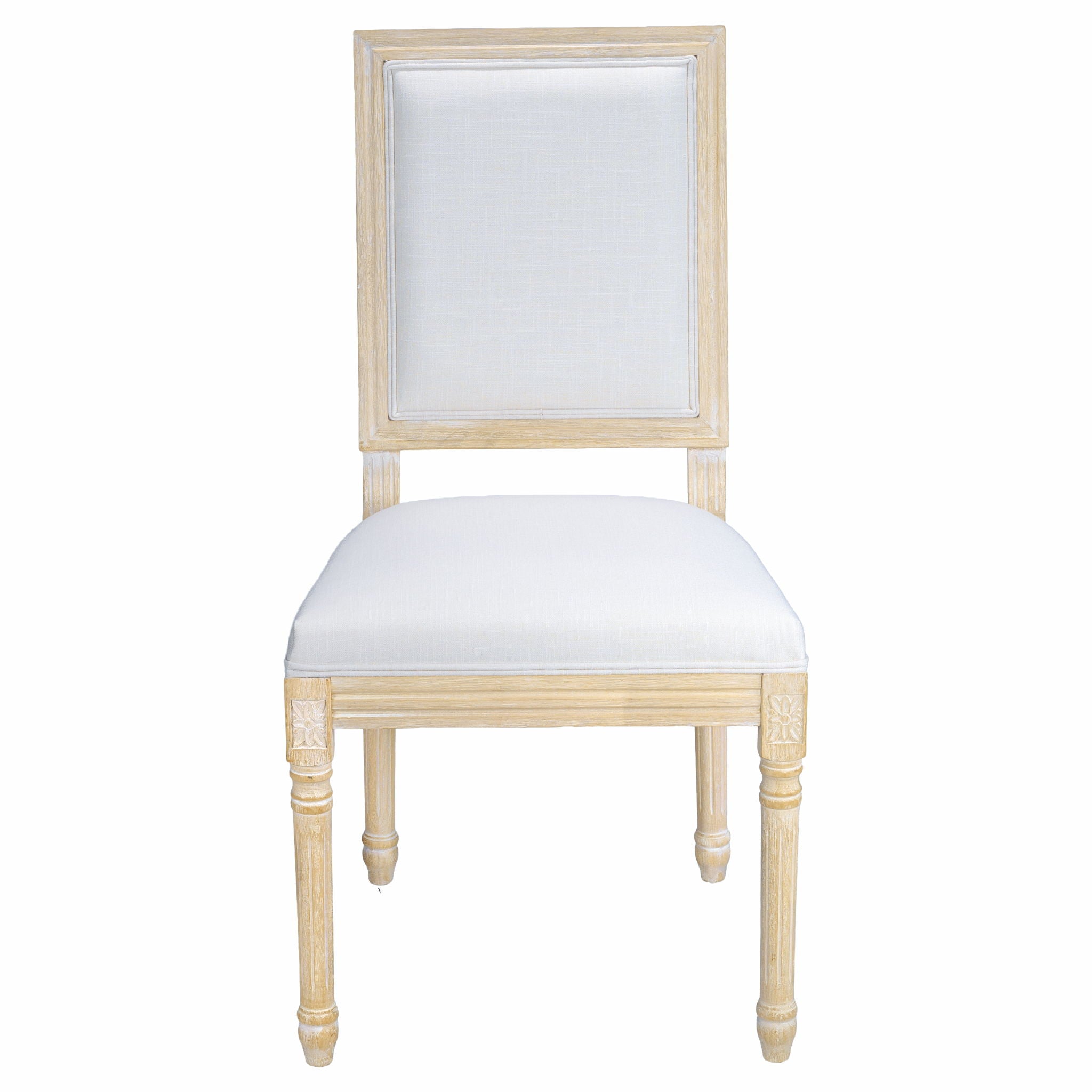 Dining Chairs With Upholstered Square Back (Set of 2)
