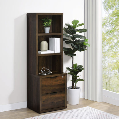 Geary - 3 Shelf Bookcase With USB Charging And Lockable Top Drawer