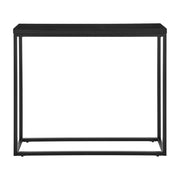 35" Black Wood and Steel Frame Console Table