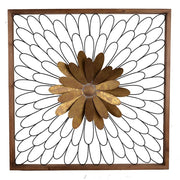 30" X 2" Black Iron Square Framed Art