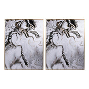 Set of Two White Framed Art