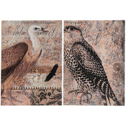 Set of Two Brown Wood Framed Art