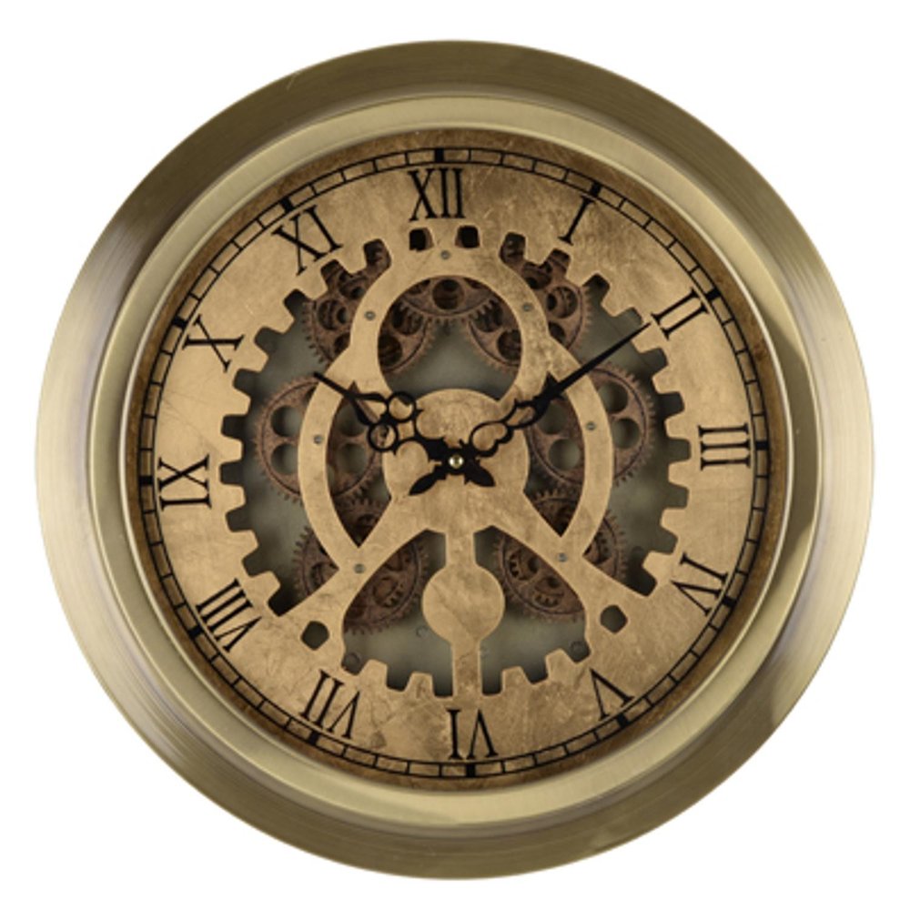 3" Gold Iron Wall Clock