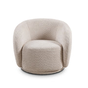 Swivel Accent Upholstered Barrel Chair - Beige