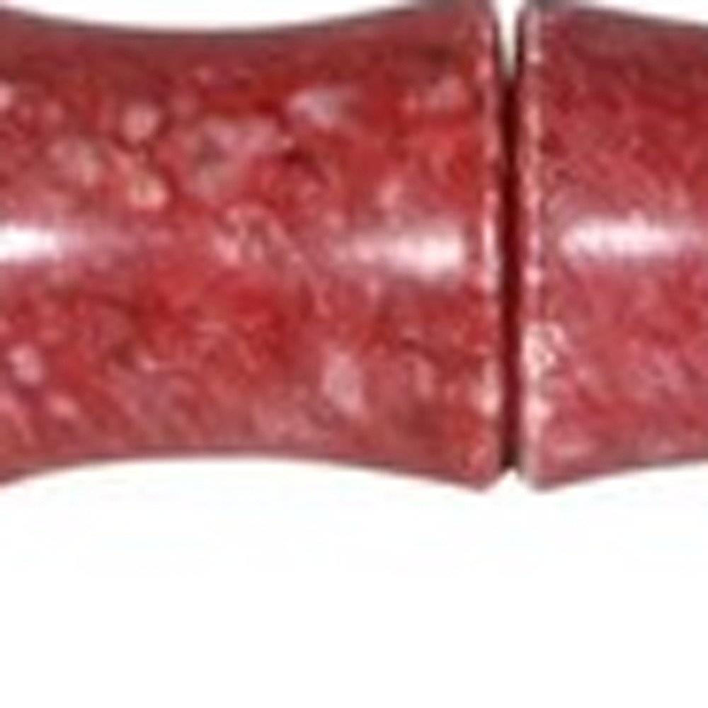 1" X 12" Red And Ivory Crystal Hanging Dimensional Sculpture